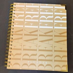 Plunder Gold and White Design Planner Notebook Journal  pages are lined new